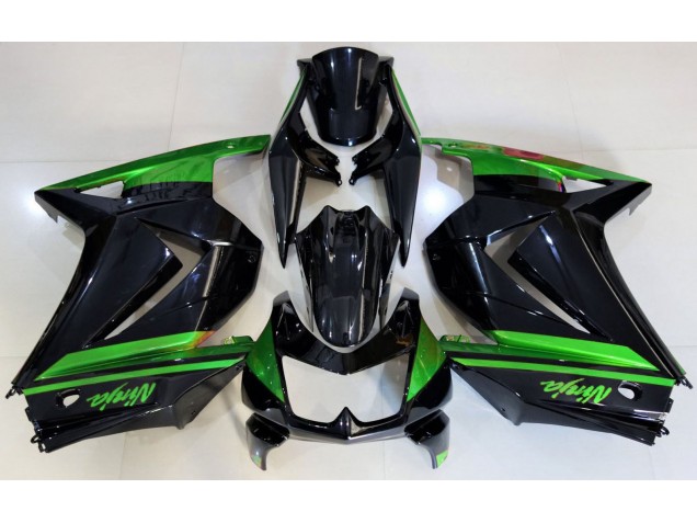 Noir Brillant & Vert 2008-2012 Kawasaki Ninja 250 Carénage Moto