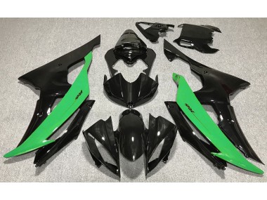 Noir Brillant & Vert 2008-2016 Yamaha R6 Carénage Moto