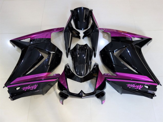 Noir Brillant & Violet 2008-2012 Kawasaki Ninja 250 Carénage Moto Noir Brillant & Violet 2008-2012 Kawasaki Ninja 250 Carénage Moto