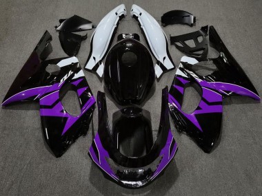 Noir Brillant Violet & Blanc 1998-2007 Yamaha YZF600 Carénage Moto