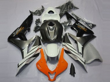 Noir Gris & Orange 2007-2008 Honda CBR600RR Carénage Moto