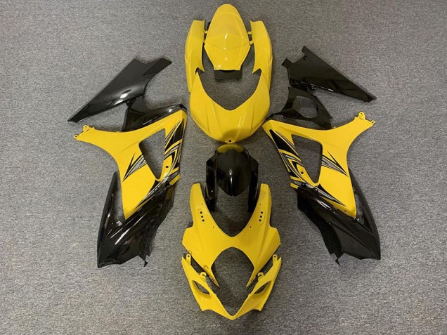 Noir & Jaune 2007-2008 Suzuki GSXR 1000 Carénage Moto Noir & Jaune 2007-2008 Suzuki GSXR 1000 Carénage Moto
