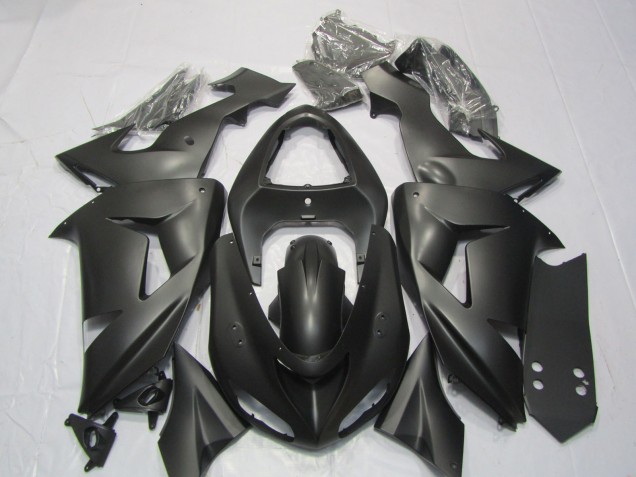 Noir Mat 2006-2007 Kawasaki ZX10R Carénage Moto Noir Mat 2006-2007 Kawasaki ZX10R Carénage Moto