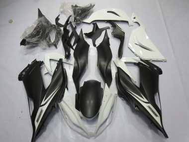 Noir Mat Blanc 2013-2018 Kawasaki ZX6R Carénage Moto