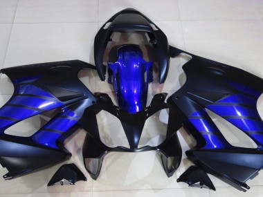 Noir Mat & Bleu 2002-2012 Honda VFR800 Carénage Moto