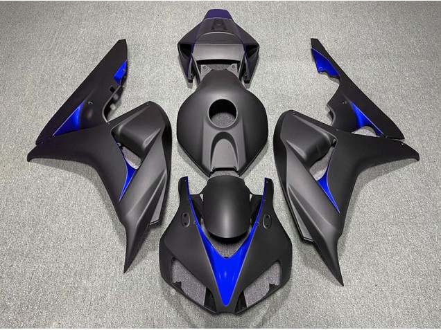 Noir Mat & Bleu 2006-2007 Honda CBR1000RR Carénage Moto Noir Mat & Bleu 2006-2007 Honda CBR1000RR Carénage Moto