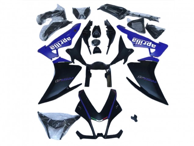 Noir Mat & Bleu 2010-2015 Aprilia RSV4 1000 Carénage Moto Noir Mat & Bleu 2010-2015 Aprilia RSV4 1000 Carénage Moto