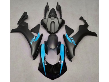 Noir Mat & Bleu Clair 2015-2019 Yamaha R1 Carénage Moto