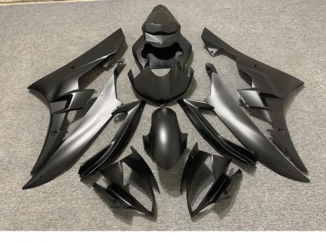 Noir Mat Complet 2006-2007 Yamaha R6 Carénage Moto Noir Mat Complet 2006-2007 Yamaha R6 Carénage Moto