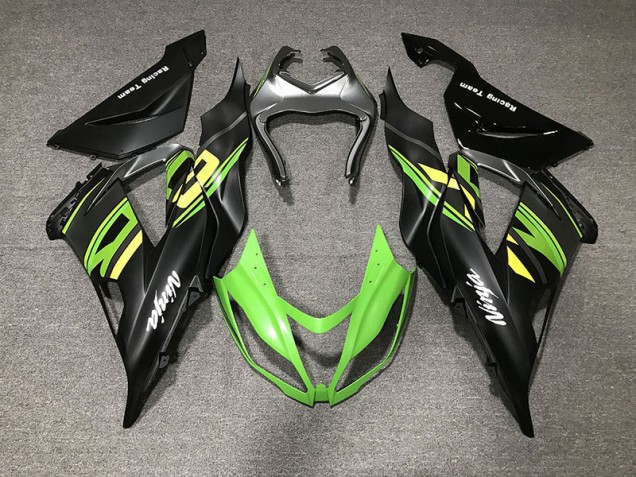 Noir Mat & Course 2013-2018 Kawasaki ZX6R Carénage Moto Noir Mat & Course 2013-2018 Kawasaki ZX6R Carénage Moto