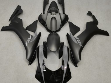 Noir Mat & Gris 2015-2019 Yamaha R1 Carénage Moto