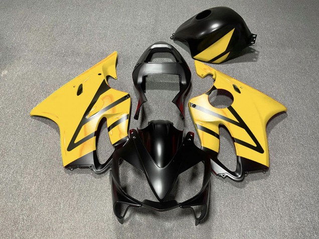 Noir Mat & Jaune 2001-2003 Honda CBR600 F4i Carénage Moto Noir Mat & Jaune 2001-2003 Honda CBR600 F4i Carénage Moto