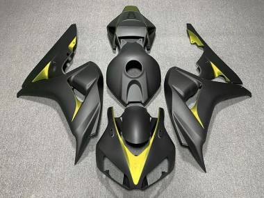 Noir Mat & Jaune 2006-2007 Honda CBR1000RR Carénage Moto