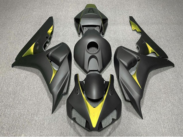 Noir Mat & Jaune 2006-2007 Honda CBR1000RR Carénage Moto Noir Mat & Jaune 2006-2007 Honda CBR1000RR Carénage Moto