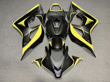 Noir Mat & Jaune 2007-2008 Honda CBR600RR Carénage Moto