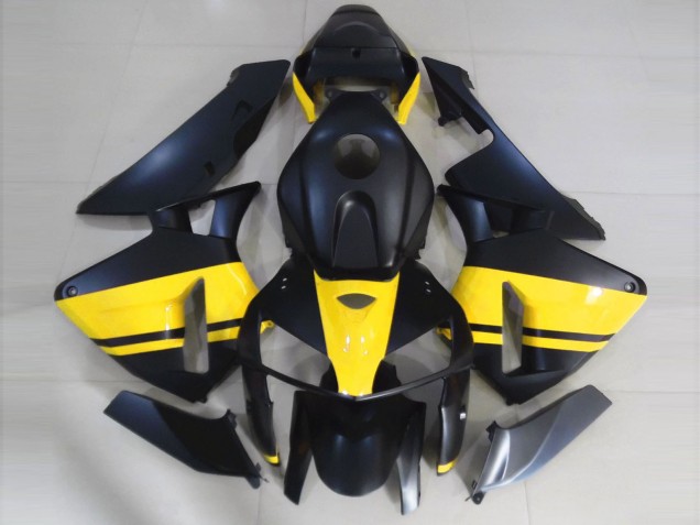 Noir Mat & Jaune Brillant 2005-2006 Honda CBR600RR Carénage Moto Noir Mat & Jaune Brillant 2005-2006 Honda CBR600RR Carénage Moto