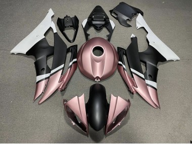 Noir Mat & Or Rose 2008-2016 Yamaha R6 Carénage Moto