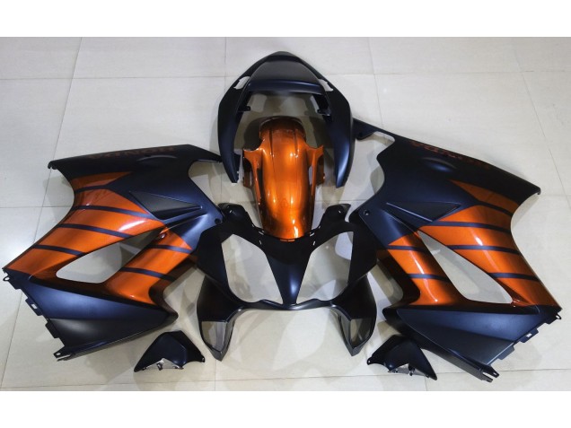 Noir Mat & Orange 2002-2012 Honda VFR800 Carénage Moto Noir Mat & Orange 2002-2012 Honda VFR800 Carénage Moto