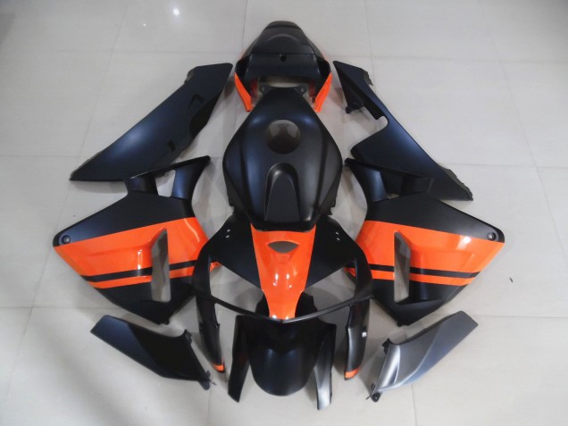 Noir Mat & Orange Brillant 2005-2006 Honda CBR600RR Carénage Moto