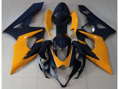 Noir Mat & Orange Clair 2005-2006 Suzuki GSXR 1000 Carénage Moto