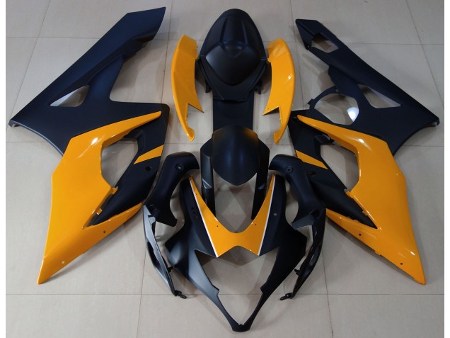 Noir Mat & Orange Clair 2005-2006 Suzuki GSXR 1000 Carénage Moto
