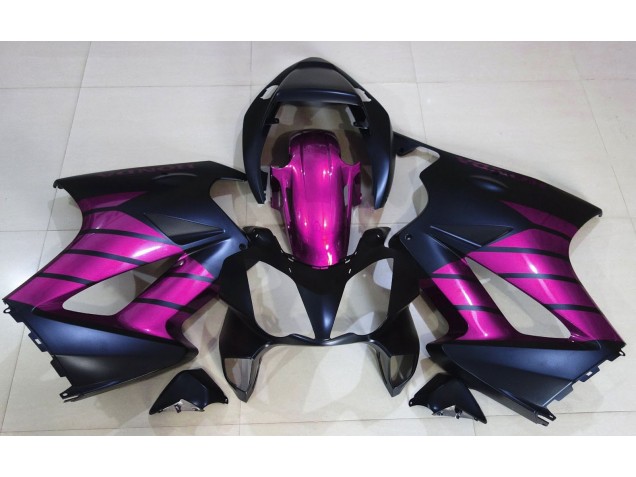 Noir Mat & Rose 2002-2012 Honda VFR800 Carénage Moto Noir Mat & Rose 2002-2012 Honda VFR800 Carénage Moto