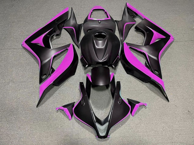 Noir Mat & Rose 2007-2008 Honda CBR600RR Carénage Moto Noir Mat & Rose 2007-2008 Honda CBR600RR Carénage Moto