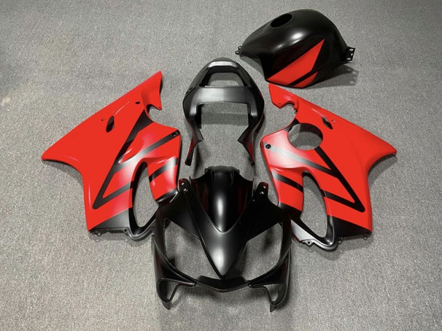 Noir Mat & Rouge 2001-2003 Honda CBR600 F4i Carénage Moto Noir Mat & Rouge 2001-2003 Honda CBR600 F4i Carénage Moto