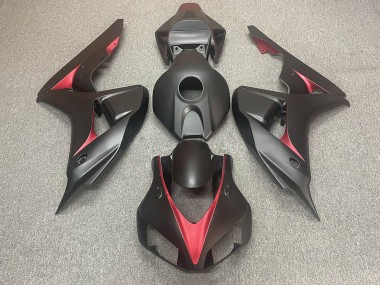 Noir Mat & Rouge 2006-2007 Honda CBR1000RR Carénage Moto