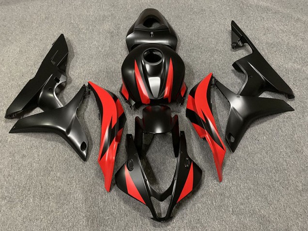 Noir Mat & Rouge 2007-2008 Honda CBR600RR Carénage Moto Noir Mat & Rouge 2007-2008 Honda CBR600RR Carénage Moto