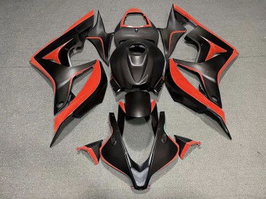 Noir Mat & Rouge 2007-2008 Honda CBR600RR Carénage Moto