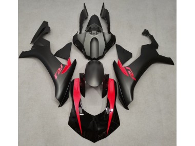 Noir Mat & Rouge Nacré 2015-2019 Yamaha R1 Carénage Moto