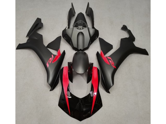 Noir Mat & Rouge Nacré 2015-2019 Yamaha R1 Carénage Moto Noir Mat & Rouge Nacré 2015-2019 Yamaha R1 Carénage Moto