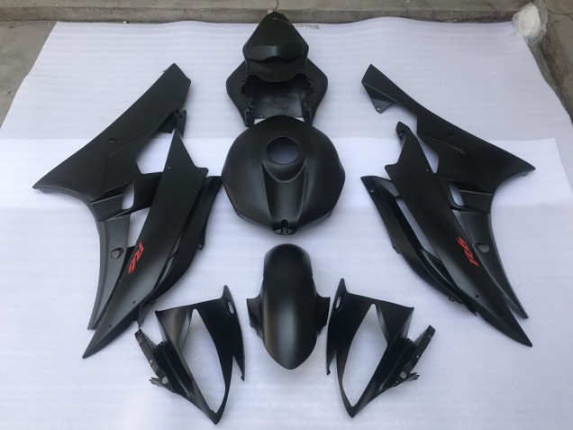 Noir Mat Uni 2006-2007 Yamaha R6 Carénage Moto Noir Mat Uni 2006-2007 Yamaha R6 Carénage Moto