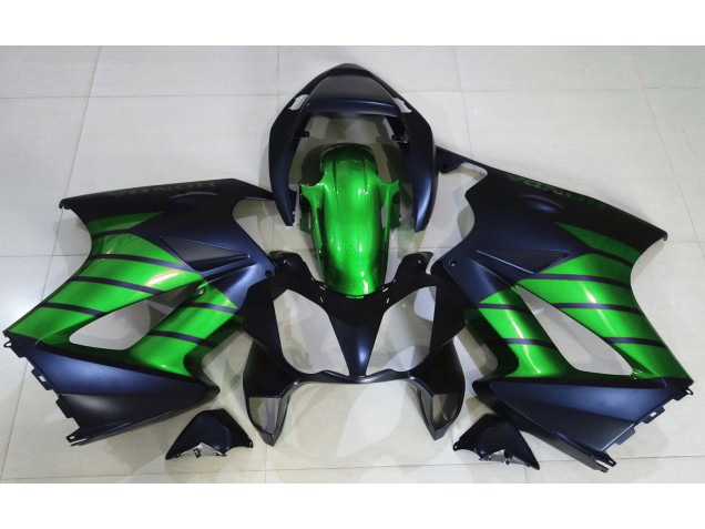 Noir Mat & Vert 2002-2012 Honda VFR800 Carénage Moto Noir Mat & Vert 2002-2012 Honda VFR800 Carénage Moto