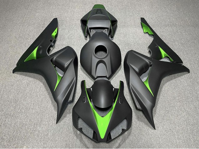 Noir Mat & Vert 2006-2007 Honda CBR1000RR Carénage Moto Noir Mat & Vert 2006-2007 Honda CBR1000RR Carénage Moto