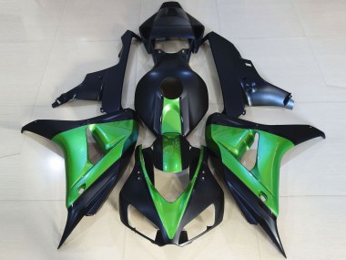 Noir Mat & Vert 2006-2007 Honda CBR1000RR Carénage Moto