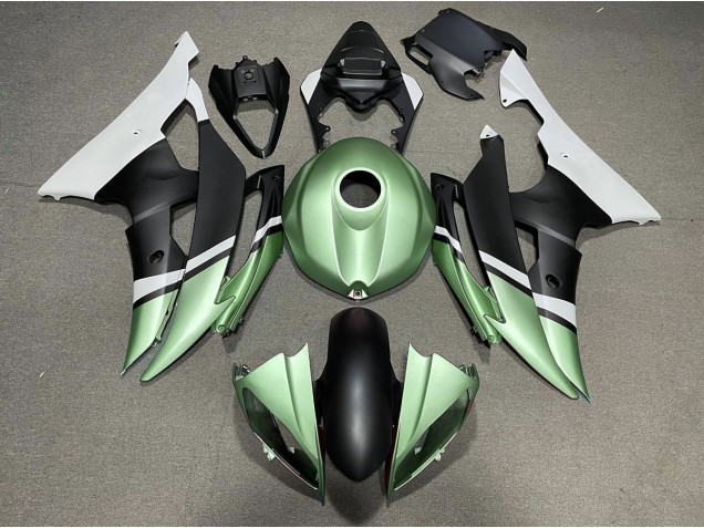 Noir Mat & Vert 2008-2016 Yamaha R6 Carénage Moto Noir Mat & Vert 2008-2016 Yamaha R6 Carénage Moto
