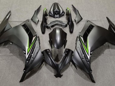 Noir Mat & Vert 2013-2018 Kawasaki Ninja 300 Carénage Moto