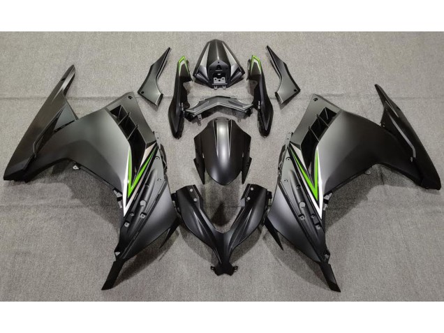 Noir Mat & Vert 2013-2018 Kawasaki Ninja 300 Carénage Moto Noir Mat & Vert 2013-2018 Kawasaki Ninja 300 Carénage Moto