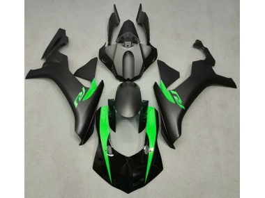 Noir Mat & Vert 2015-2019 Yamaha R1 Carénage Moto