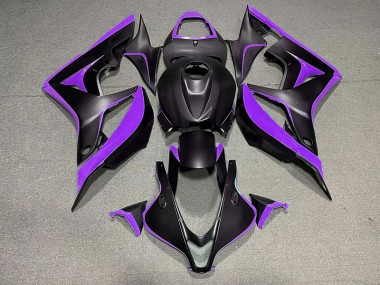 Noir Mat & Violet 2007-2008 Honda CBR600RR Carénage Moto