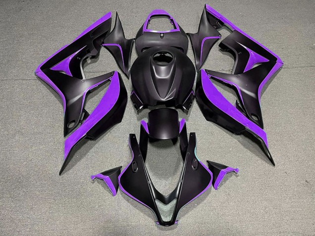 Noir Mat & Violet 2007-2008 Honda CBR600RR Carénage Moto Noir Mat & Violet 2007-2008 Honda CBR600RR Carénage Moto