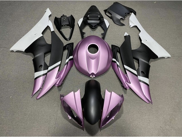 Noir Mat & Violet Clair 2008-2016 Yamaha R6 Carénage Moto