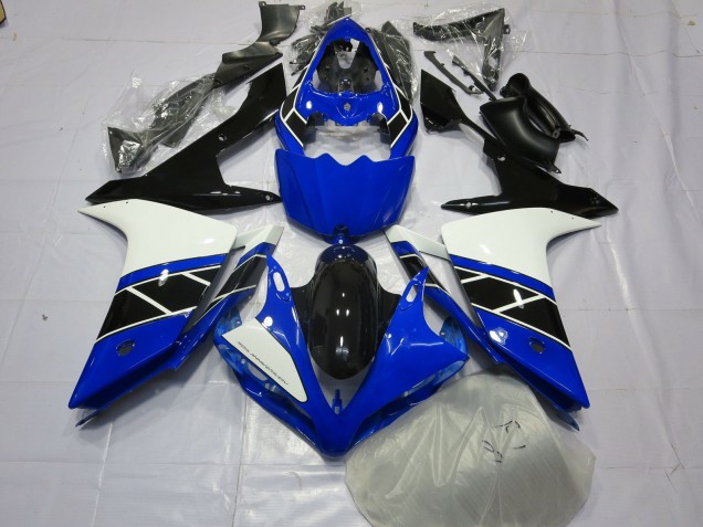 Noir Noir & Blanc 2007-2008 Yamaha R1 Carénage Moto Noir Noir & Blanc 2007-2008 Yamaha R1 Carénage Moto