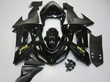 Noir & Or 2006-2007 Kawasaki ZX10R Carénage Moto