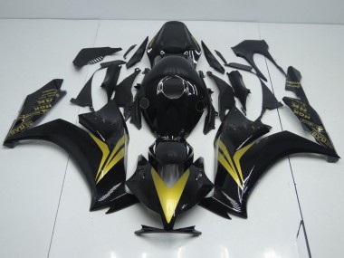 Noir & Or 2012-2016 Honda CBR1000RR Carénage Moto