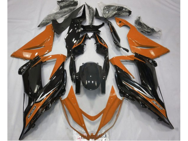 Noir & Orange 2013-2018 Kawasaki ZX6R Carénage Moto Noir & Orange 2013-2018 Kawasaki ZX6R Carénage Moto