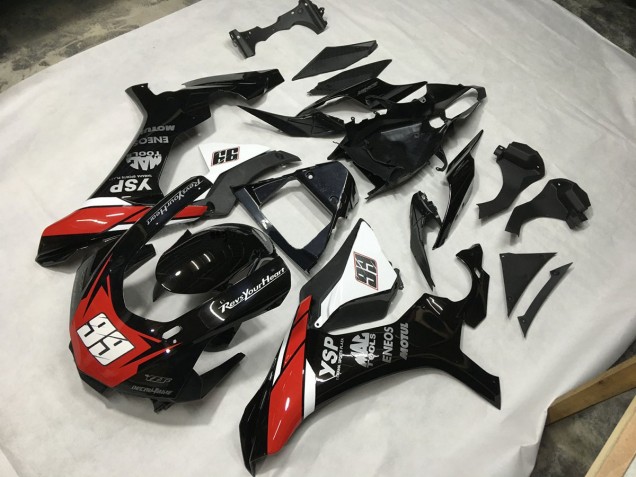 Noir Rouge & Blanc 99 2015-2019 Yamaha R1 Carénage Moto Noir Rouge & Blanc 99 2015-2019 Yamaha R1 Carénage Moto