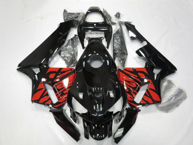 Noir & Rouge Tribal 2005-2006 Honda CBR600RR Carénage Moto Noir & Rouge Tribal 2005-2006 Honda CBR600RR Carénage Moto